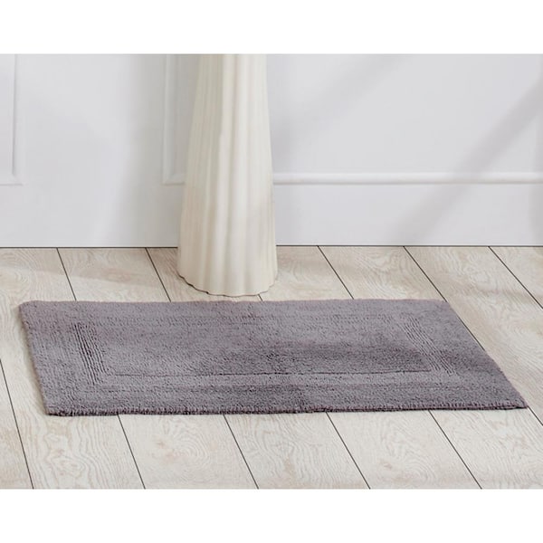 Shop Feather Touch Reversible Bath Rug Grey, Bath Rugs