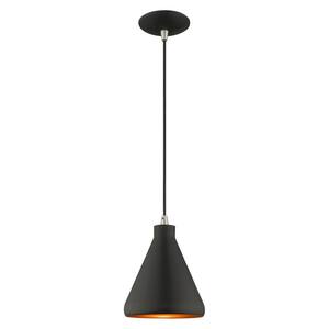 Metal Shade Mini Pendants 1 Light Black Mini Pendant
