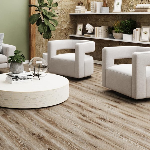 Maxcore 7.25 x 48 x 6mm Luxury Vinyl Plank Lucida USA Color: Silver Leaf