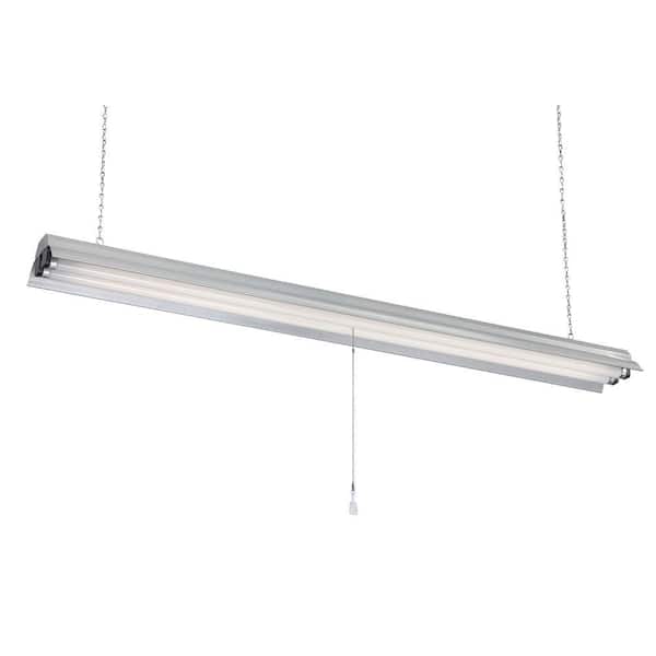 Commercial Electric 2-Light 48 in. Gray Textured Fluorescent Shop Light
