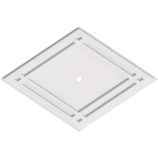 30 in. W x 20 in. H x 1 in. ID x 1 in. P Diamond Architectural Grade PVC Contemporary Ceiling Medallion
