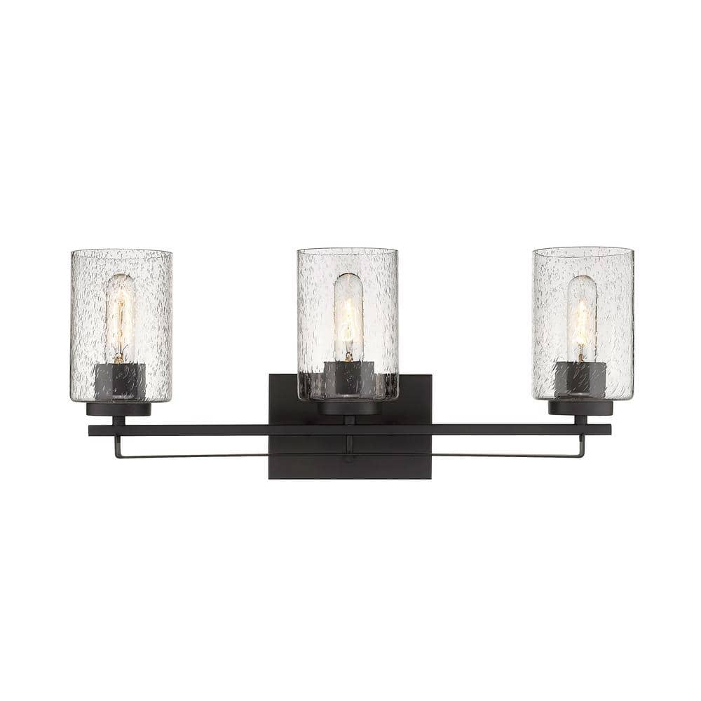 Dimmable Bronze Cylinder Vanity Light Fixture