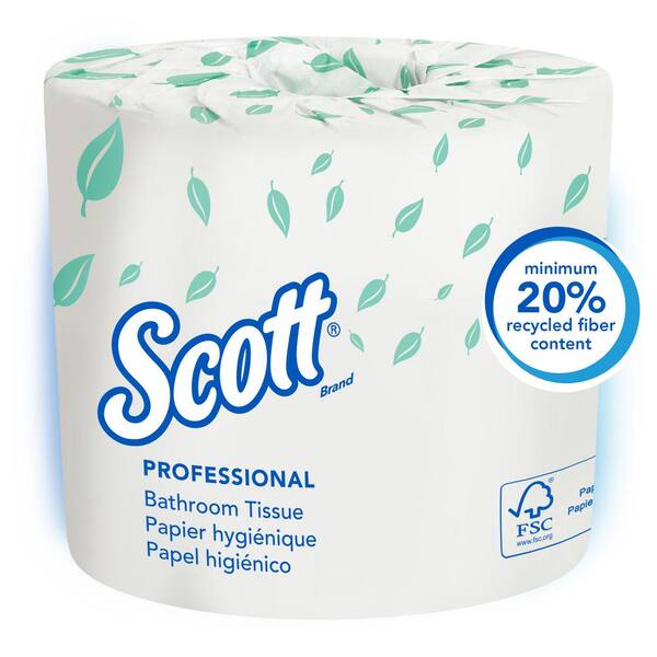 80 Rolls/CS Details about   Scott Toilet Tissue 2-Ply Standard Size,Essential White,550 Sheets 