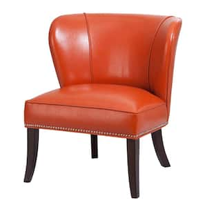 Sheldon Orange Modern Armless Accent Chair