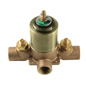 Pressure Balanced Tub and Shower Valve, with Stops in Antique Brass