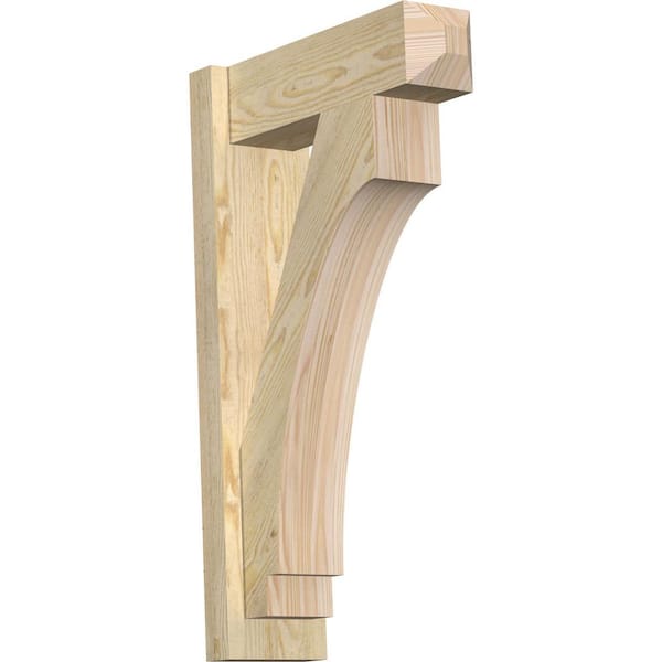Ekena Millwork 6 in. x 30 in. x 18 in. Douglas Fir Imperial Craftsman Rough Sawn Outlooker