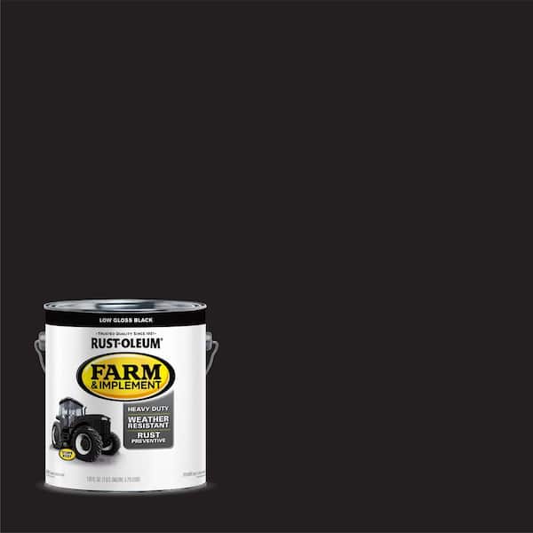 1 gal. Farm Equipment Low Gloss Black Enamel Paint