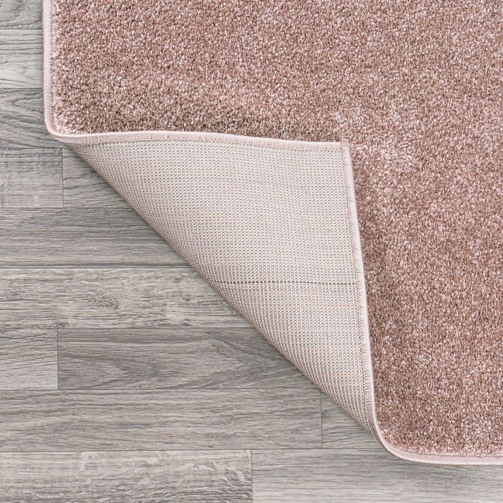 Pink Synthetic Fiber Reversible Low-Pile Area Rug, 8' x 10'