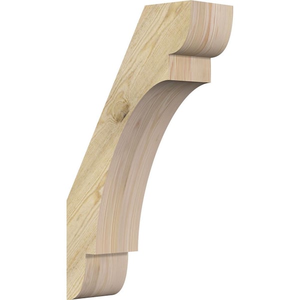 Ekena Millwork 6"W x 16"D x 28"H Olympic Rough Sawn Knee Brace, Douglas Fir