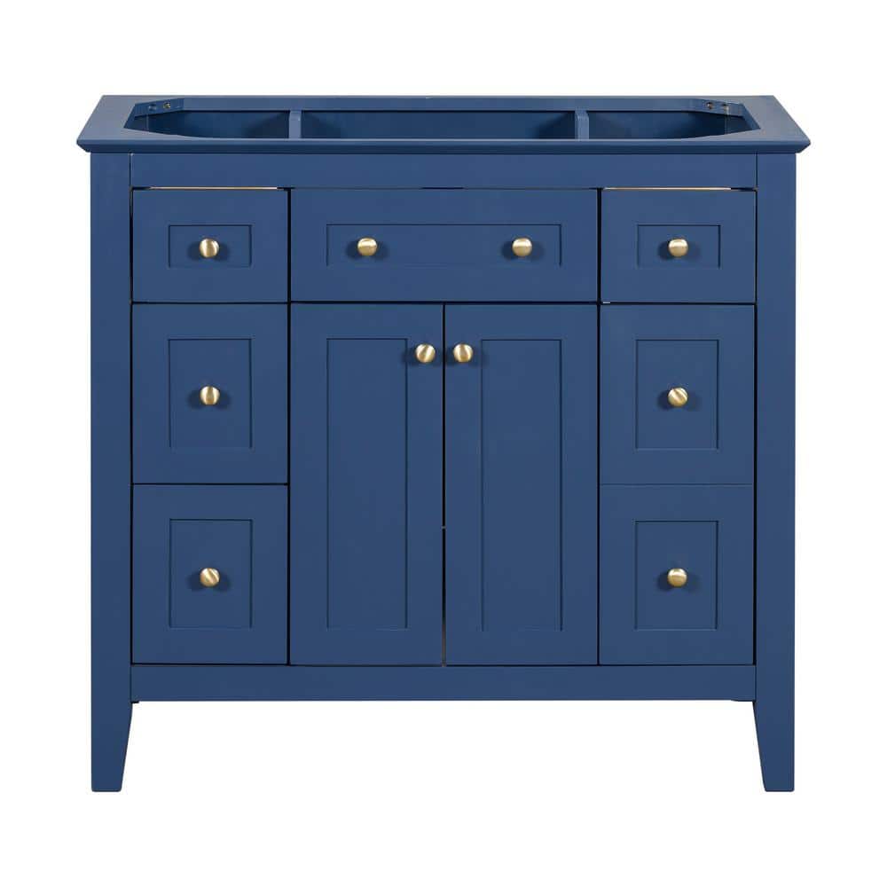 35.51 in. W x 17.83 in. D x 33.38 in. H Bath Vanity Cabinet without Top in 