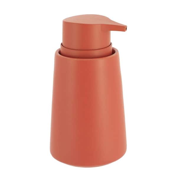 Smooth Freestanding Lotion Soap Dispenser Flared Shape Terracotta