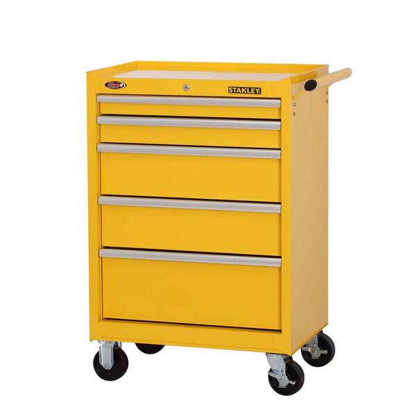 Stanley 27 in. W 5-Drawer Tool Cabinet, Yellow