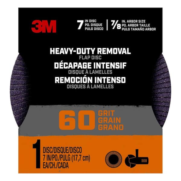 3M 7 in. 60-Grit Heavy-Duty Removal Flap Disc (1-Pack)