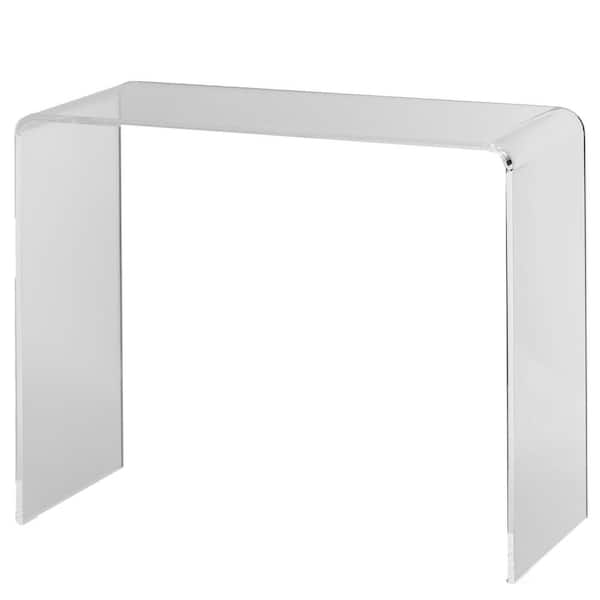 Rectangle Glass Console Table Bent, Acrylic Glass Console Table