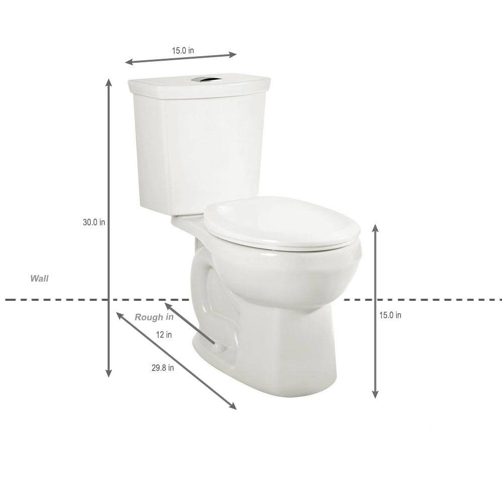 White Vitreous China Dual Flush Elongated Two-Piece Toilet