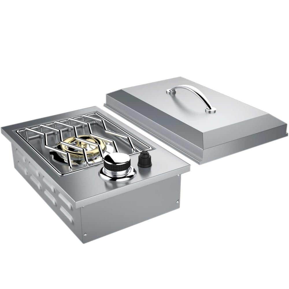 Stainless Steel Drop-In Single Side Burner with Brass Burner