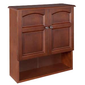 Martha 8 in. D x 22-3/10 in. W x 25 in. H Bathroom Wall Cabinet in Mahogany Color