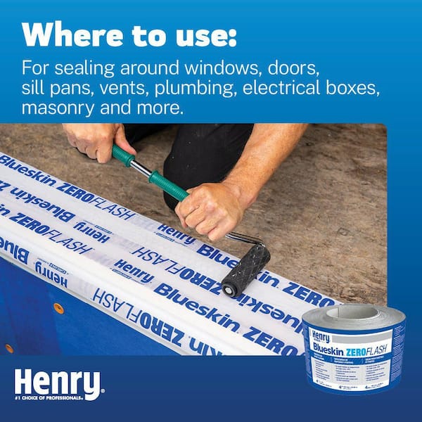 Henry 0.4 in. X 75 sq. ft. Blueskin Zero Flash Roll HE221929 - The
