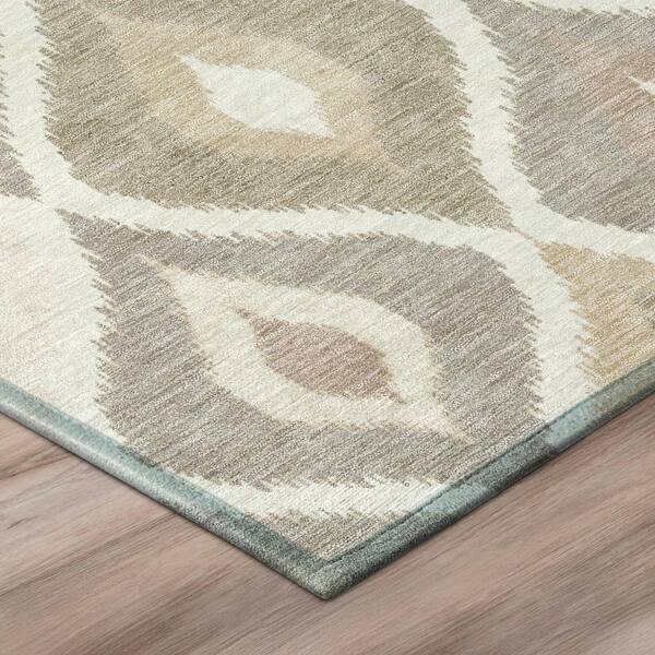Chantille Machine Washable Indoor/Outdoor Abstract ACN3121 Ivory 2 ft. x 7 ft. Runner Rug