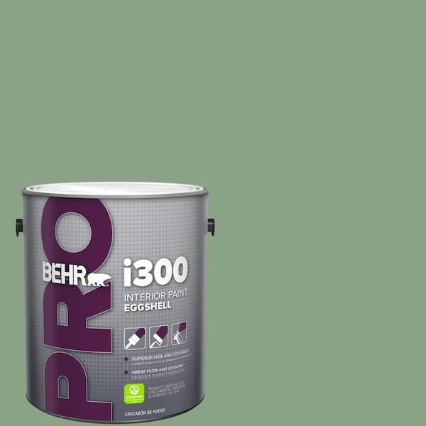 1 gal. #S400-5 Gallery Green Eggshell Interior Paint