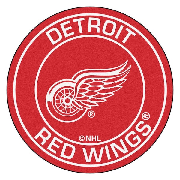FANMATS NHL Detroit Red Wings Red 2 ft. x 2 ft. Round Area Rug