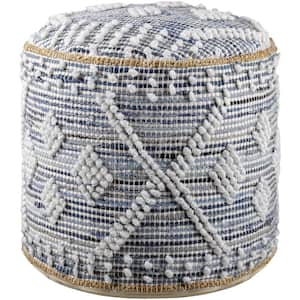 Garin White Accent Pouf