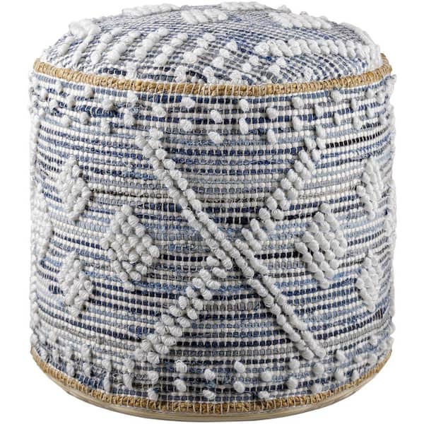 Livabliss Garin White Accent Pouf