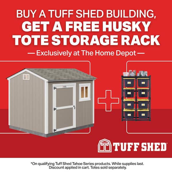 Professionally Installed Tahoe Angora 8 ft. x 10 ft. Wood Storage Shed with 7 ft. High Sidewall (80 sq. ft.)