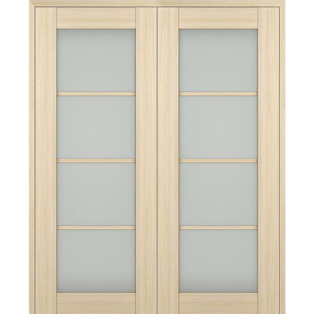 Avon 4 Lite N 36 in. x 96 in. Both Active 4-Lite Frosted Glass Loire Ash Wood Composite Double Prehung French Door price history on PriceWatchPro