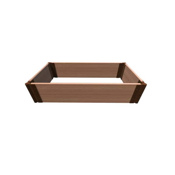 Frame It All Tool-Free Classic Sienna 2 ft. x 4 ft. x 11 in. Composite Raised Garden Bed-1 in. Profile