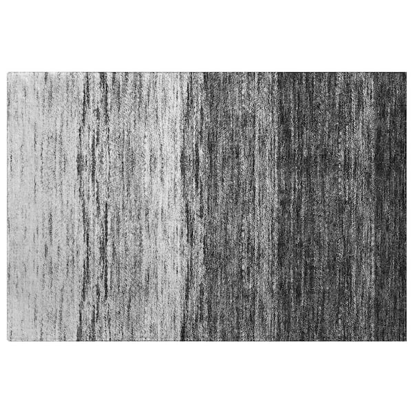 Dream Shag Premium Machine Washable Abstract ADS786 Gray 3 ft. x 4 ft. Area Rug