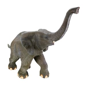 61 in. H Good Luck Trunk Up Baby Elephant Statue