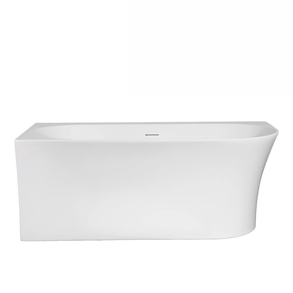 Streamline 59 In. X 30 In. Acrylic Freestanding Soaking Bathtub In ...