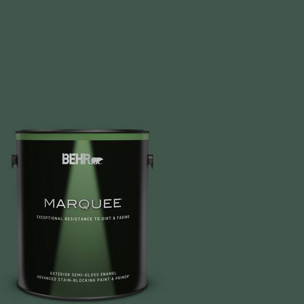 BEHR MARQUEE 1 gal. #470F-7 Deep Jungle Semi-Gloss Enamel Exterior Paint & Primer