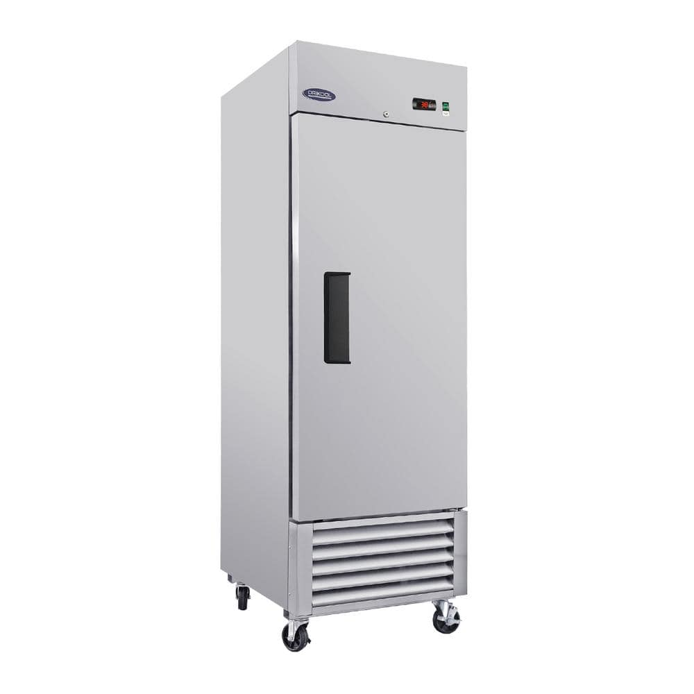27 in. 23 cu. ft. Commercial Reach in Upright Refrigerator in Stainless Steel with 1-Solid Door, ETL Approved