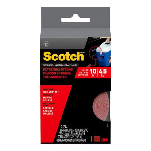 1 in. x 4 ft. Clear Extreme Fasteners, 2 Rolls