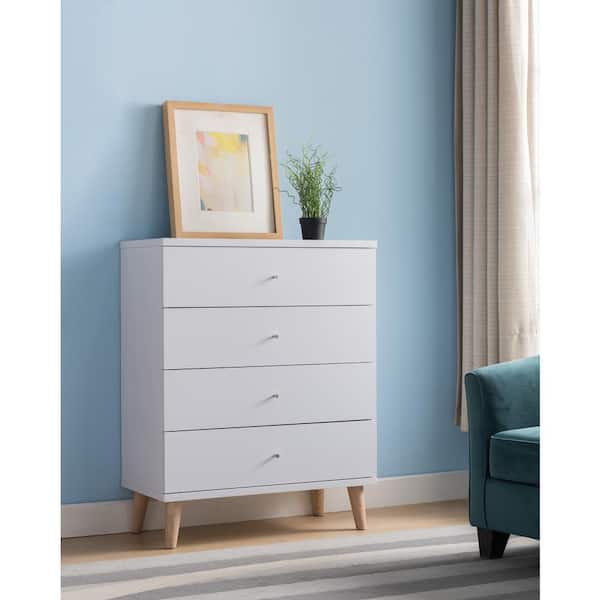 Furniture of America Cordero 4-Drawer White Chest of Drawers (39.25 in. H x 31.25 in. W x 15 in. D)