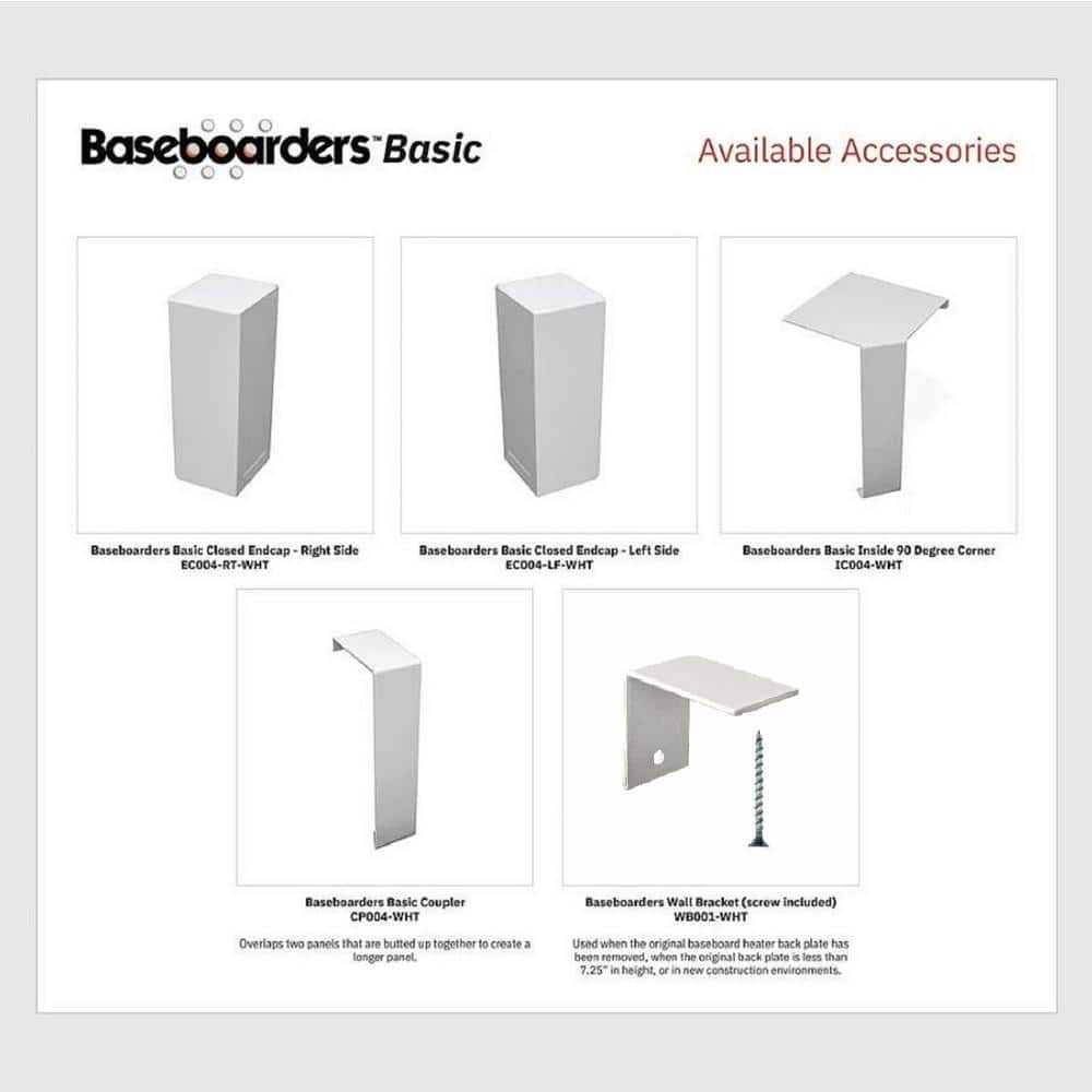 White 3-ft Galvanized Steel Slip-On Baseboard Heater Cover