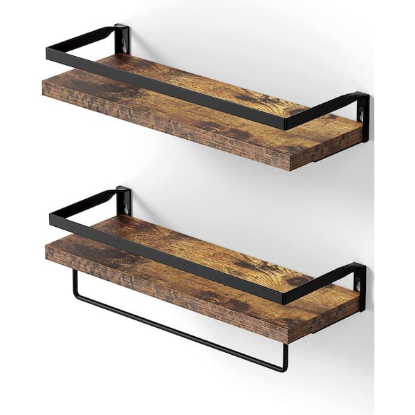 CHUNKY RUSTIC WOODEN SOLID WOOD FLOATING CORNER SHELF 3 LARGER SIZES /10  COLOURS