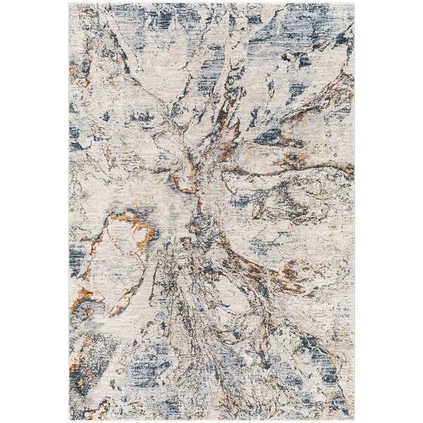 Khari Medium Gray Abstract 5 ft. x 7 ft. Indoor Area Rug