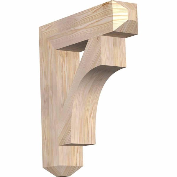 Ekena Millwork 5.5 in. x 30 in. x 26 in. Douglas Fir Westlake Craftsman Smooth Bracket