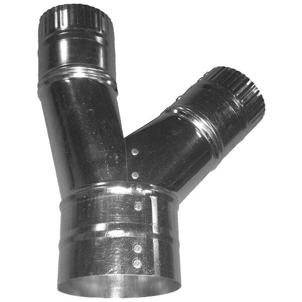 Speedi-Products 4 in. x 3 in. x 3 in. Wye Branch HVAC Duct Fitting