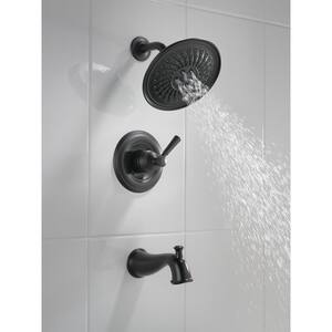 Mylan Single-Handle 3-Spray Tub and Shower Faucet with H2Okinetic in Matte Black (Valve Included)