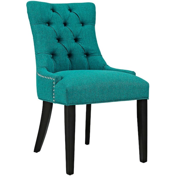 MODWAY Regent Teal Fabric Dining Chair