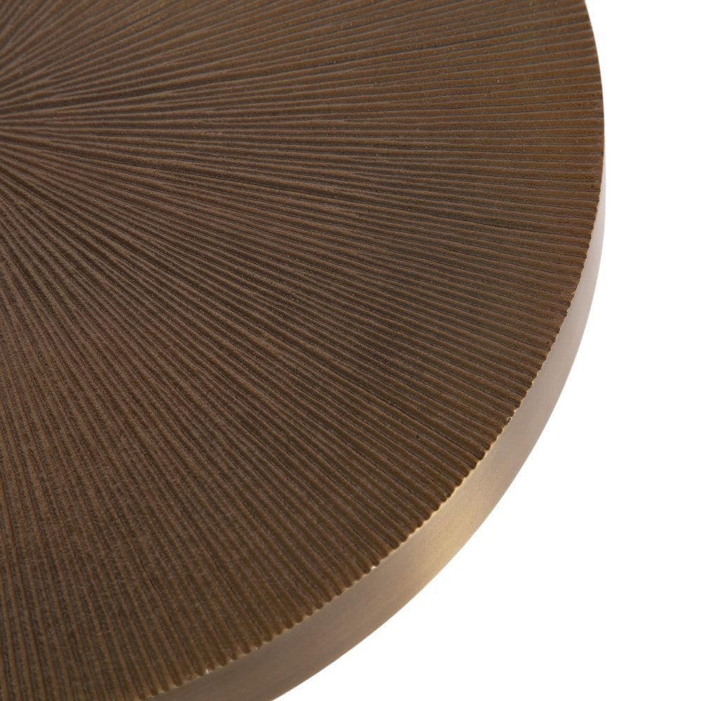 Engles 14 in. Gold Round Metal End Table - thumbnail 5