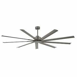 84 in. 9-Blades Indoor Ceiling Fan in Charcoal Gray with Remote