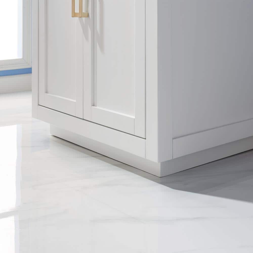 Ivy 30" White Marble Countertop Single Vanity