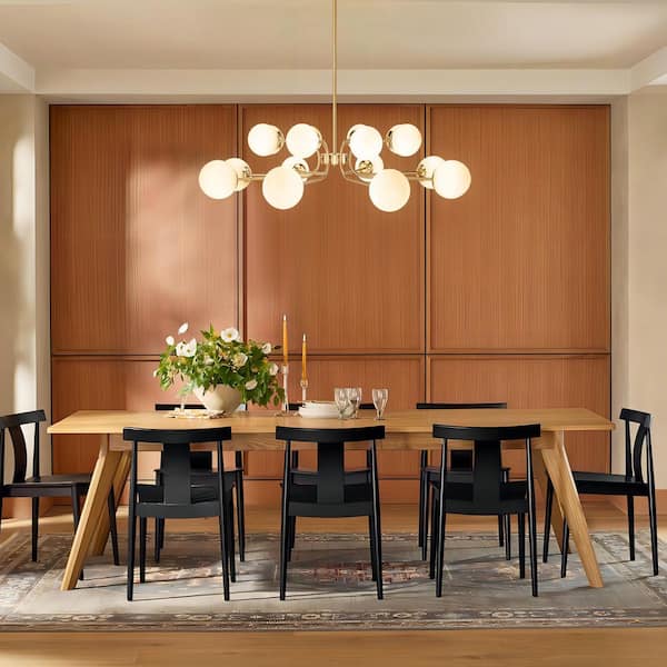 RRTYO Wilbourn 16-Light Mid-Century Modern Brass 2-Tiers