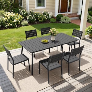 6 seat outdoor patio set with umbrella under 300 MFSTUDIO Dining for 6, Patio Furniture Set Umbrella(Navy Blue) : Patio, Lawn & Garden Create a modern and industrial touch to your dining or patio space.Product Features vicllax 7-Piece Metal Outdoor Dining