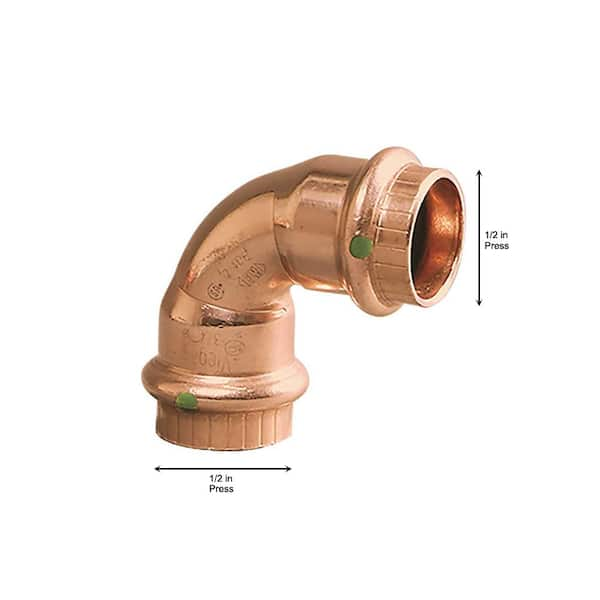 ProPress 1/2 in. Press Copper 90° Elbow (15-Pack)